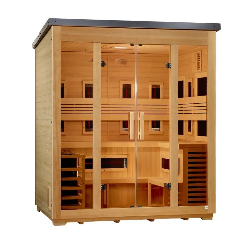 Manufacturer photo of the Golden Designs Gargellen 5-Person Hybrid Outdoor Sauna