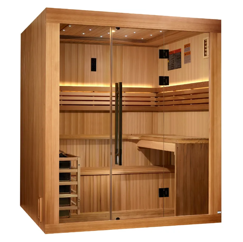 Manufacturer photo of the Golden Designs Updated "Osla" 6 Person Traditional Sauna (GDI-7689-02)