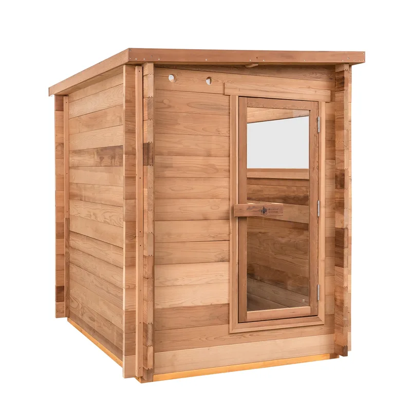 Manufacturer photo of the Redwood Outdoors Cove Outdoor Sauna x Denali Cold Plunge
